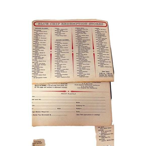 Vintage Blue Chip Savings Book Regular and Super Ten Stamps 1960 Blue - Picture 6 of 8